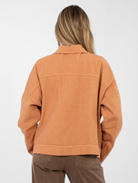 Ceglasta jeansowa kurtka oversize RUE PARIS 