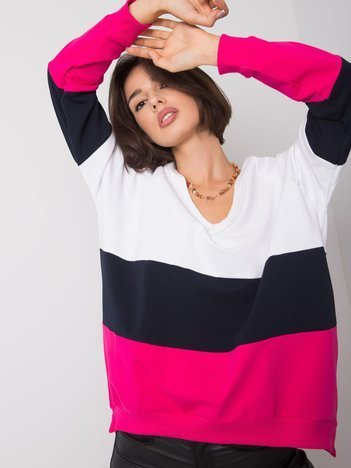 Biało-fuksjowa bluza Lotta RUE PARIS