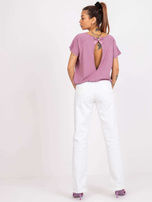 Schmutzig-rosa Bluse aus Viskose Lucienne.