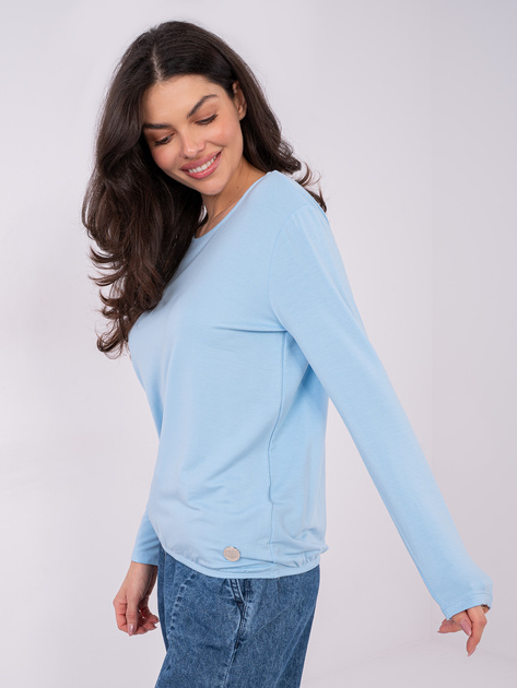 Jasnoniebieska casualowa bluzka z modalu