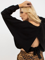 Hurt Czarna luźna bluzka z wiązaniem na plecach OCH BELLA 