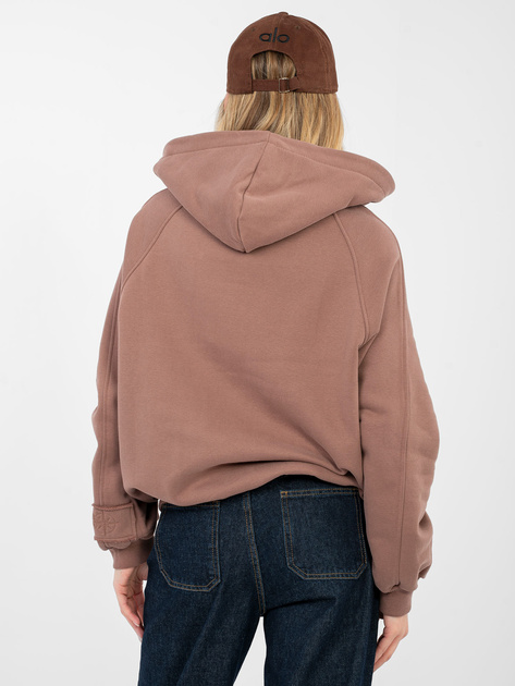 Brązowa bluza z ozdobnymi szwami NATURAL SIDE