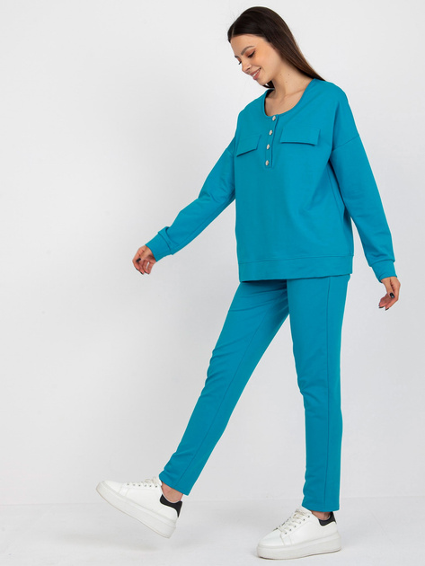 Hurt Niebieski bawełniany komplet casualowy