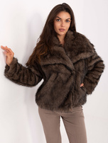 Fango futrzana kurtka na zatrzaski RUE PARIS 