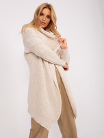 Hurtownia Jasnobeżowy kardigan w warkoczowe sploty OCH BELLA