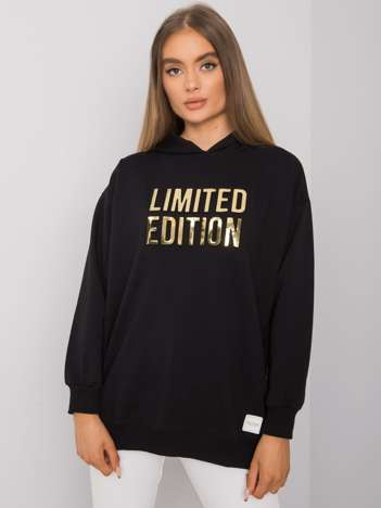 Czarna bluza damska z kapturem Clothilde RUE PARIS