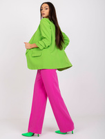 Jasnozielona marynarka damska bez zapięcia Adela