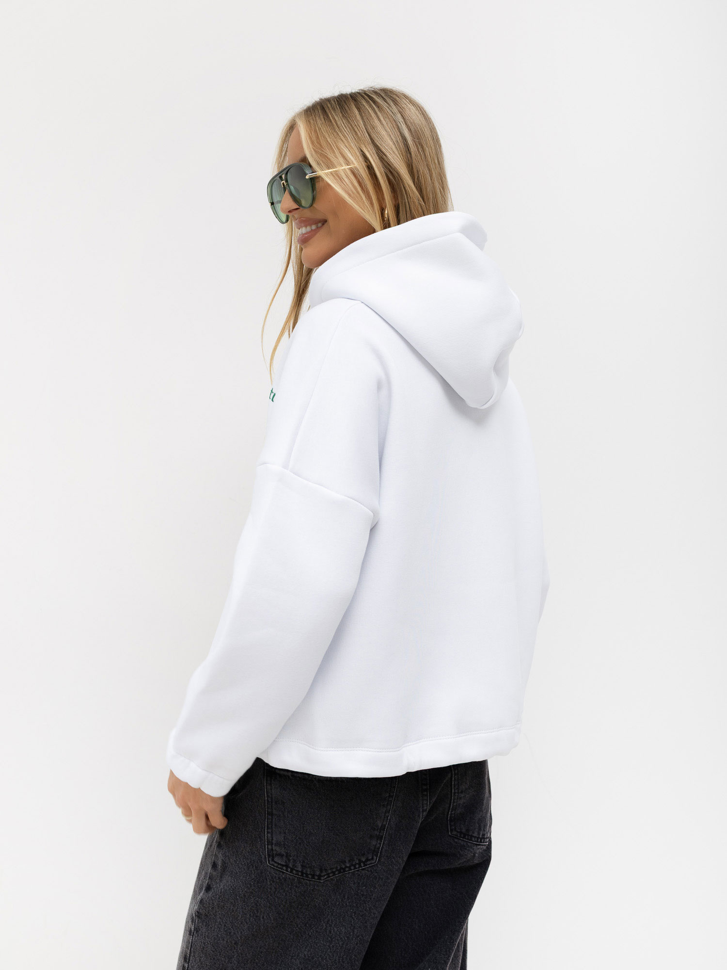 Weiße Sweatshirt mit Stickerei Michelle RUE PARIS.