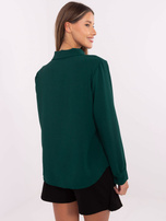 Hurt Ciemnozielona wizytowa koszula z kokardkami