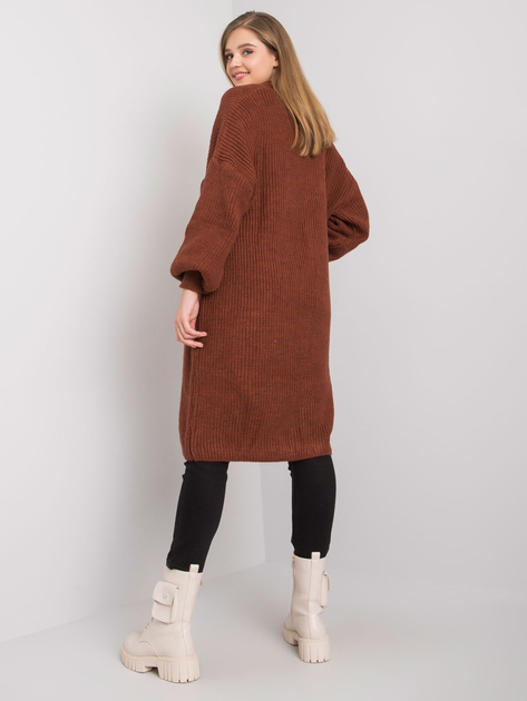 Brązowa narzutka z wełną Izzie RUE PARIS