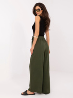 Khaki letnie spodnie z wiskozy 