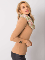 Jasnozielona chusta w kwiatowy wzór