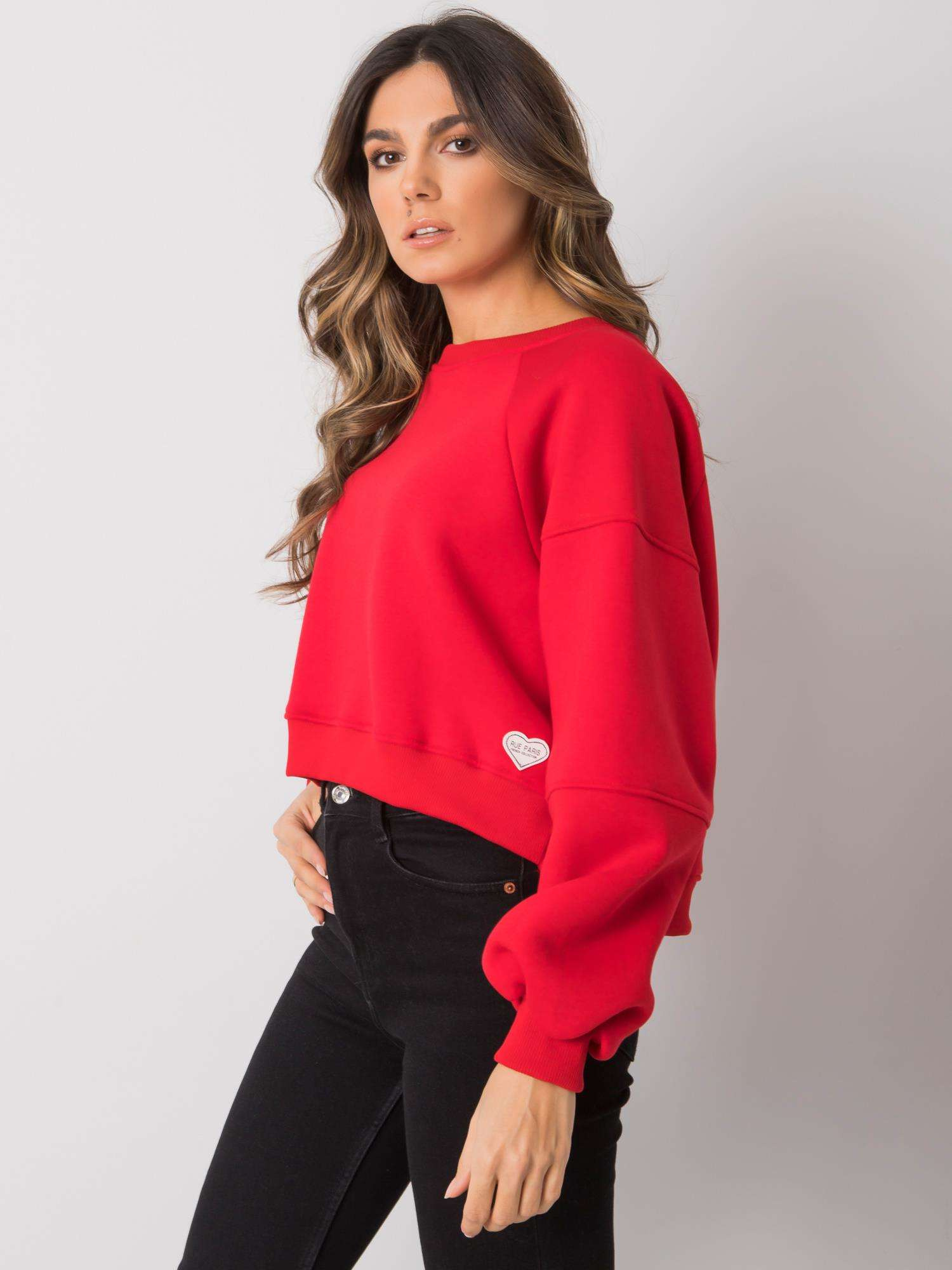 Czerwona bluza bawełniana Yessie RUE PARIS