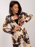 Hurt Czarny elegancki komplet z dwurzędową marynarką