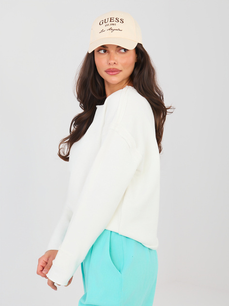 Ecru krótka bluza z haftem NATURAL SIDE