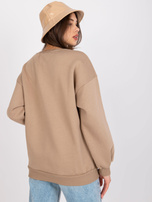 Ciemnobeżowa dresowa damska bluza oversize Elise 