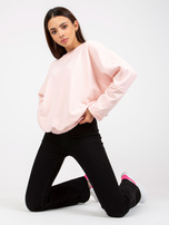 Hurt Jasnoróżowa damska bluza basic o kroju oversize RUE PARIS