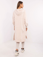 Hurt Jasnobeżowy melanżowy damski komplet z bluzą z kapturem