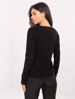 Czarny rozpinany sweter z domieszką modalu 