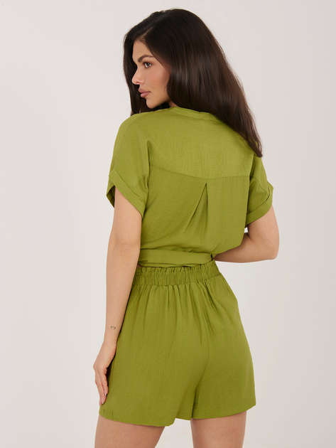 Oliwkowe letnie szorty od kompletu SUBLEVEL