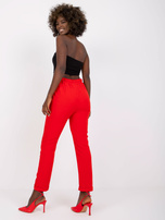 Czerwone spodnie klasyczne damskie Hidalgo