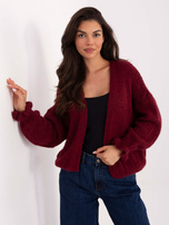 Bordowy damski kardigan oversize RUE PARIS