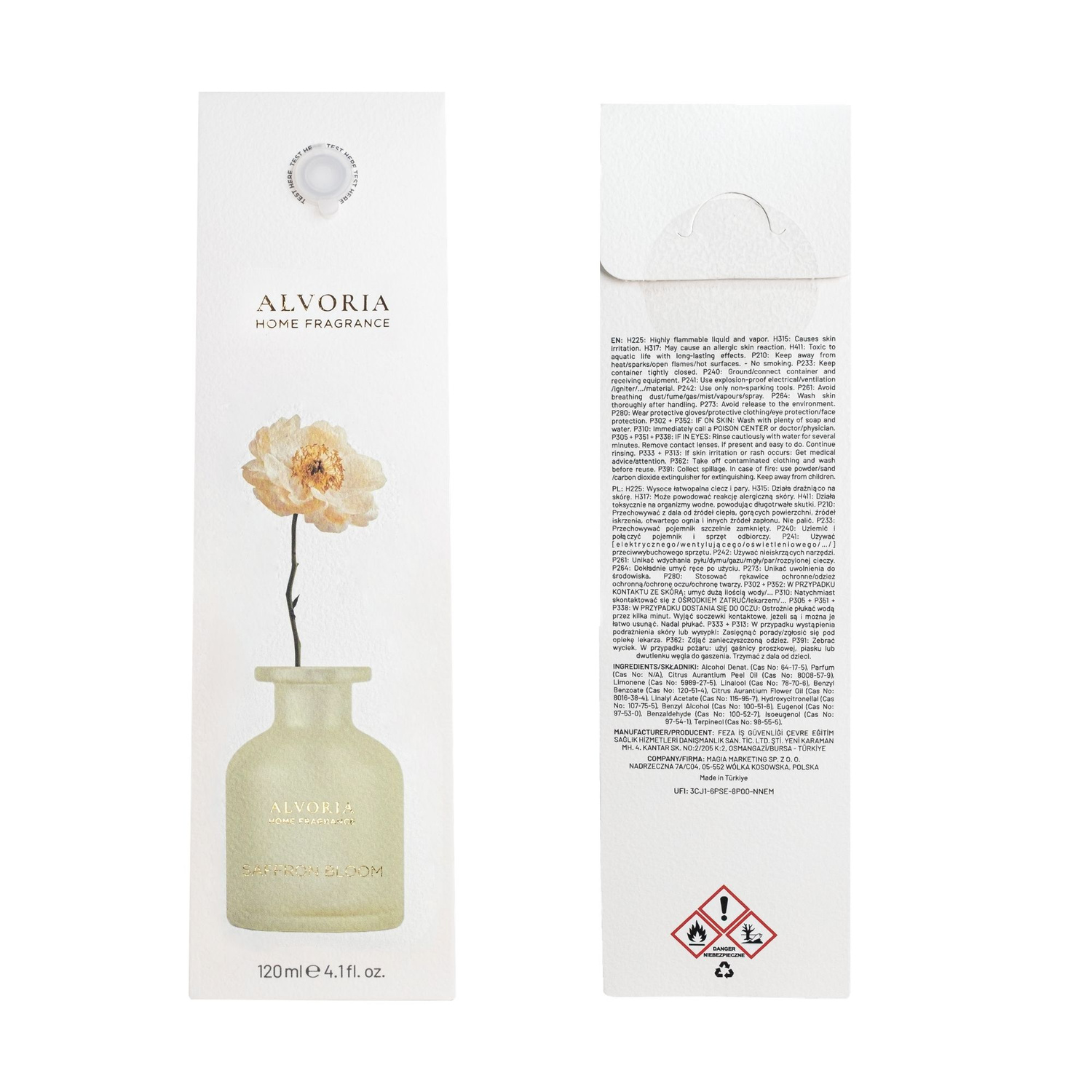 Saffron Bloom - Domácí vůně Alvoria 120 ml
