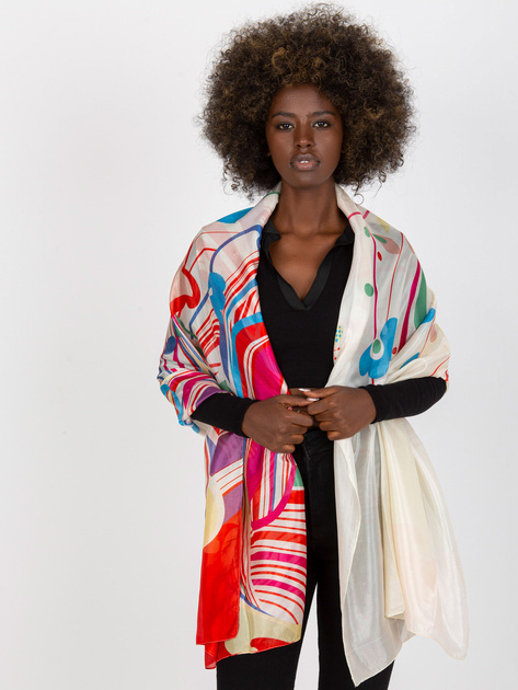 Żółta elegancka chusta we wzory