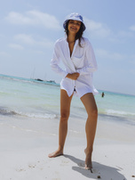 Biała koszula z bawełny Terra