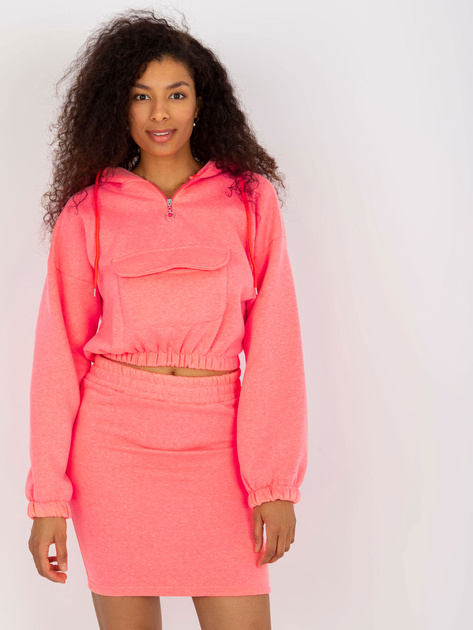 Hurt Fluo różowy dresowy komplet basic ze spódnicą Emilie