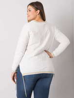 Ecru bluzka plus size z aplikacją Lila