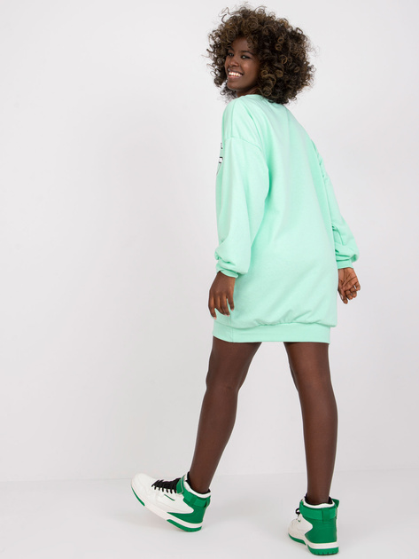 Miętowa długa bluza dresowa Poppy