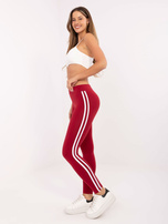 Bordowe legginsy Buzz