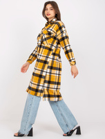 Żółto-czarna długa luźna koszula Orina 