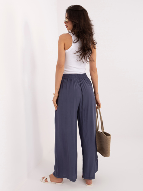 Ciemnoniebieskie letnie spodnie palazzo