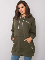 Dunkelkhaki Reißverschlussjacke Narissa.