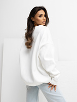 Ecru bluza basic o kroju oversize RUE PARIS 