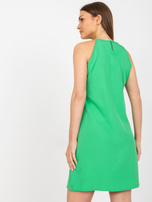 Zielona mini sukienka na lato na ramiączkach RUE PARIS  