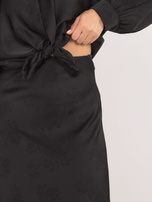 Hurtownia online Czarna midi spódnica w kwiaty 