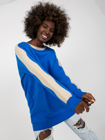 Hurt Blau-beige Basic Sweatshirt aus Baumwolle.