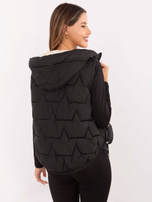 Czarna kamizelka ze ściągaczami