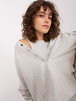 Hurt light gray melange casual set with a top.