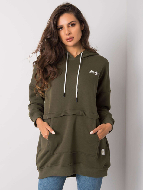 Khaki bluza z kapturem Edna