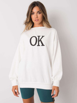 Ecru Sweatshirt ohne Kapuze Angeline.