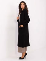 Czarny gładki kardigan o kroju oversize