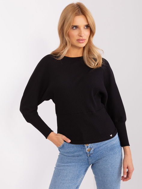 Hurt Czarna bawełniana bluzka basic BASIC FEEL GOOD