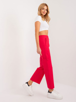 Hurt Czerwone dresowe spodnie basic z bawełny 