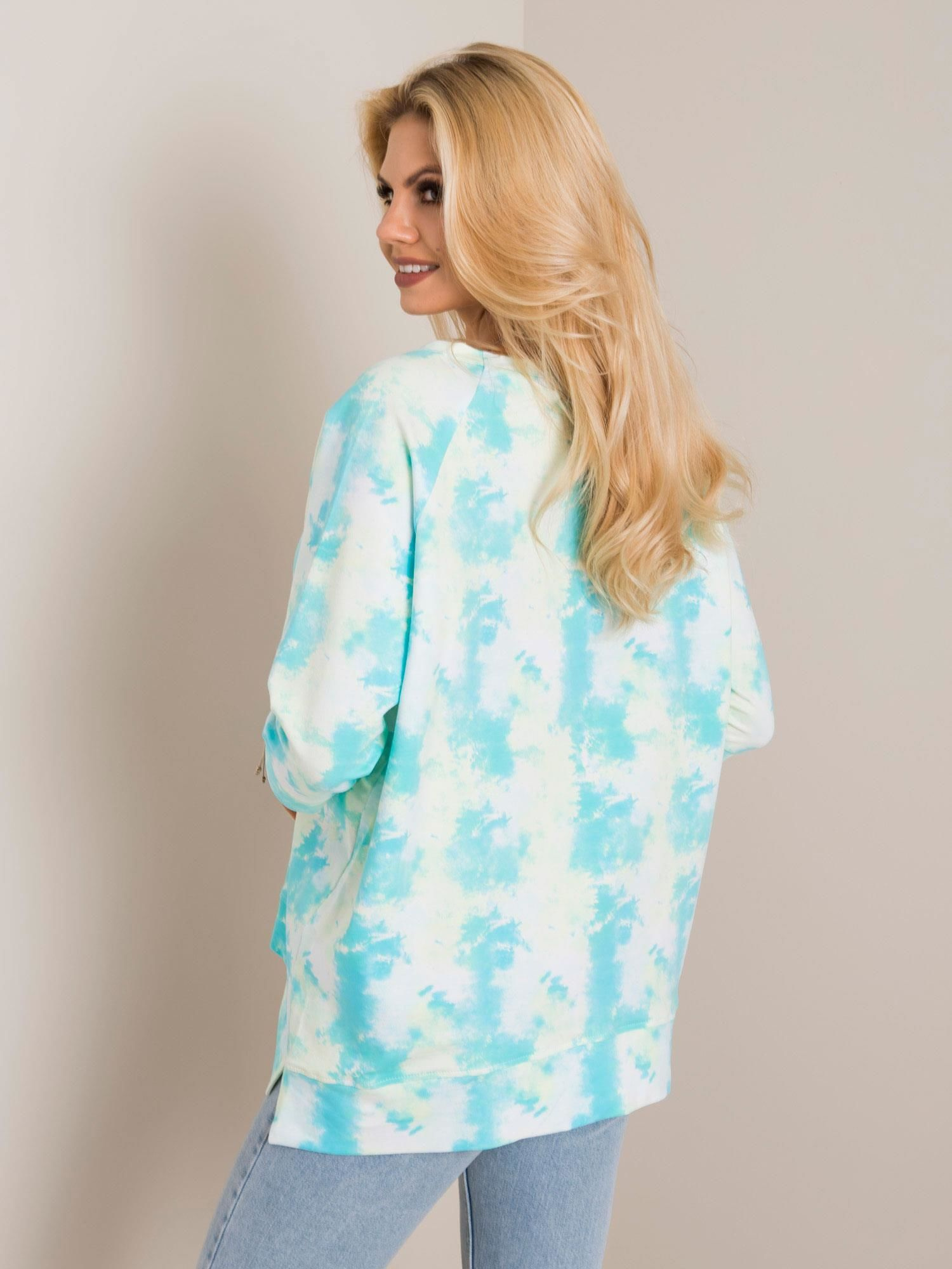 Blaue-gelbe Kapuzenjacke Katherine RUE PARIS.