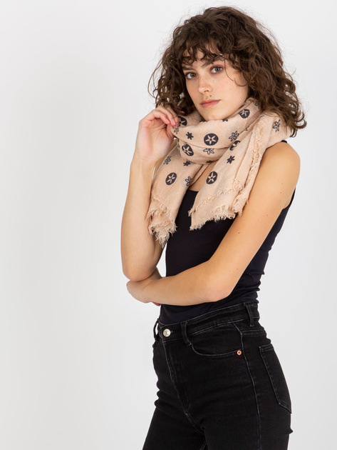 Hurtownia online Różowy damski szal we wzory