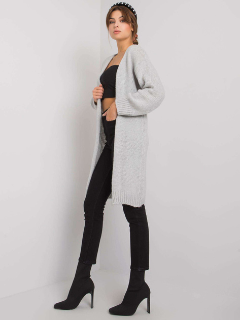 Szary kardigan dzianinowy Yohana OCH BELLA